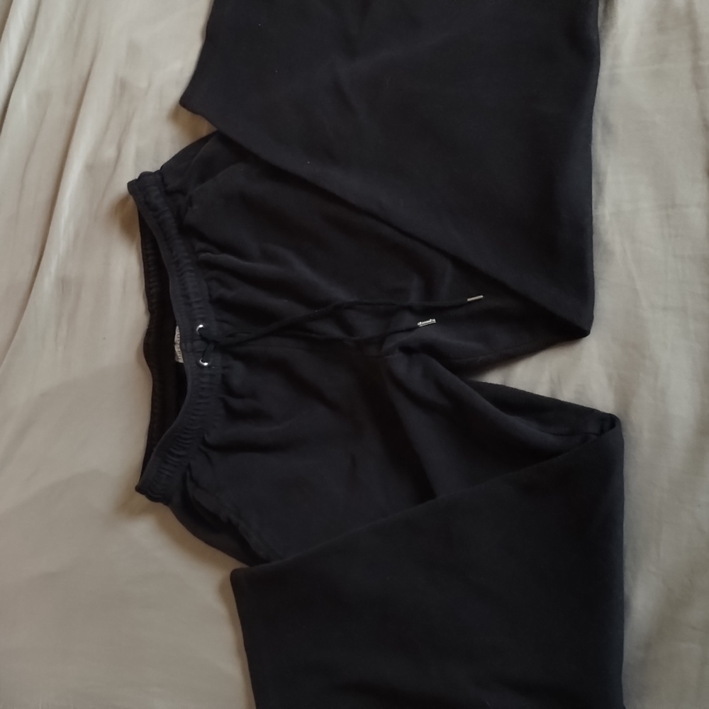 Black drawstring sweatpants